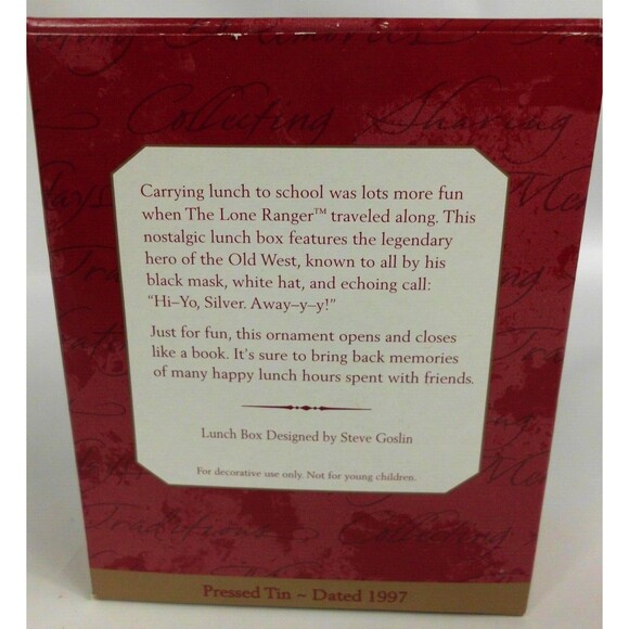 Vintage 1997 Hallmark Keepsake Ornament The Lone Ranger Lunchbox Tin with Box - Picture 6 of 6